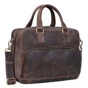 Benthill Aktentasche Leder Laptoptasche - Ledertasche für Herren und Damen Gross - Umhängetasche aus echtem Leder - Große Schultertasche für Laptop