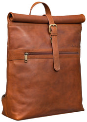 Benthill Rucksack aus Echt-Leder - Kurierrucksack Fahrradrucksack Trekkingrucksack - Damen Herren Leder-Rucksack