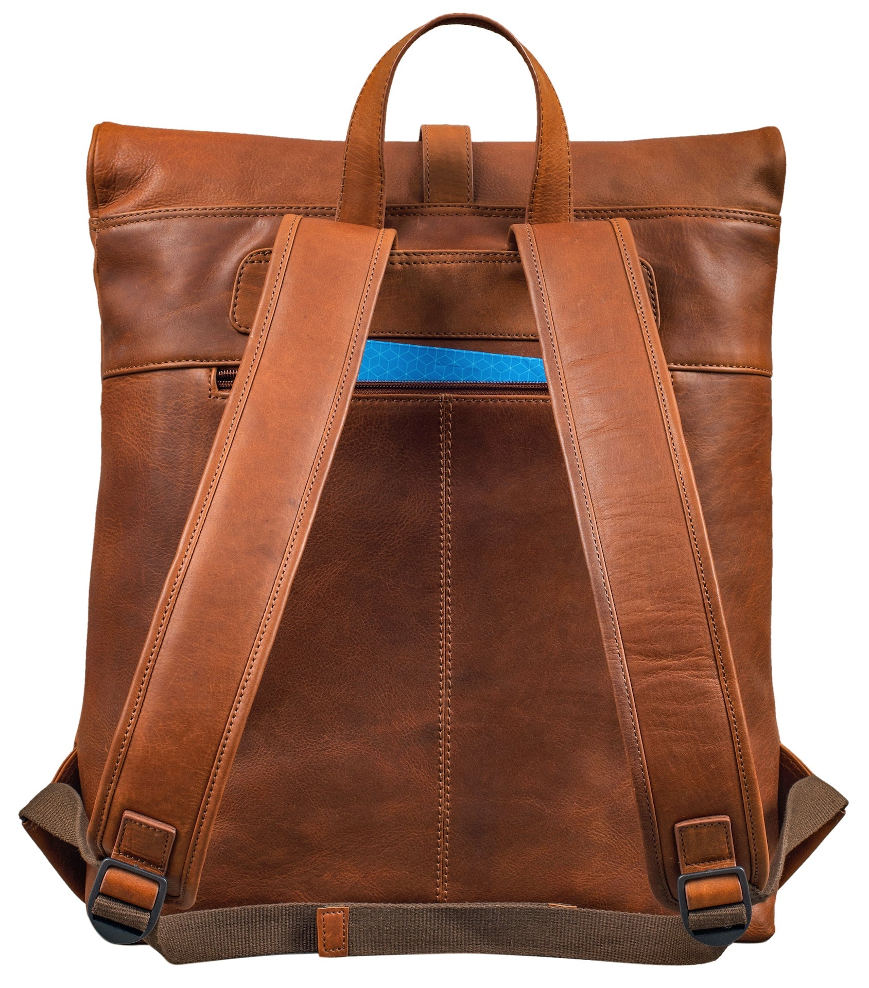 Benthill Rucksack aus Echt-Leder - Kurierrucksack Fahrradrucksack Trekkingrucksack - Damen Herren Leder-Rucksack