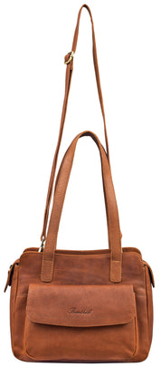 Benthill Handtaschen Damen Leder | Henkeltasche mit Umhängegurt | Vintage Echt Leder Damentasche | Umhängetasche