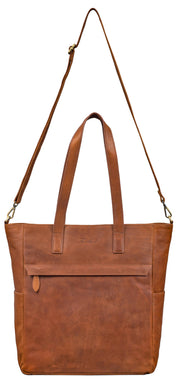 Benthill Shopper Damen Leder Groß - Ledertasche mit Reißverschluss - Umhängetasche aus Echtleder - Handtasche Vintage