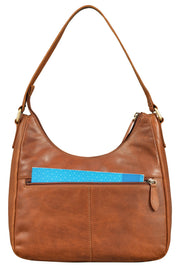 Benthill Handtasche Damen Echt Leder | Schultertasche aus echtem Rindsleder | Umhängetasche mit Reißverschluss | Ledertasche mit Henkel & Umhängegurt