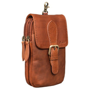 Benthill Gürteltasche aus Echtleder - Hüfttasche aus Rindsleder - Wandertasche für Damen & Herren - Organizer / Partytasche