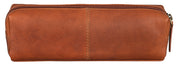 Benthill Federmappe Leder - Vintage Federmäppchen für Stifte - Federtasche für Schule / Uni - Kleine Leder-Etui Mäppchen - Kosmetiktasche
