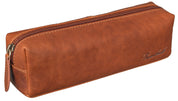 Benthill Federmappe Leder - Vintage Federmäppchen für Stifte - Federtasche für Schule / Uni - Kleine Leder-Etui Mäppchen - Kosmetiktasche