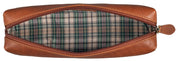 Benthill Federmappe Leder - Vintage Federmäppchen für Stifte - Federtasche für Schule / Uni - Kleine Leder-Etui Mäppchen - Kosmetiktasche