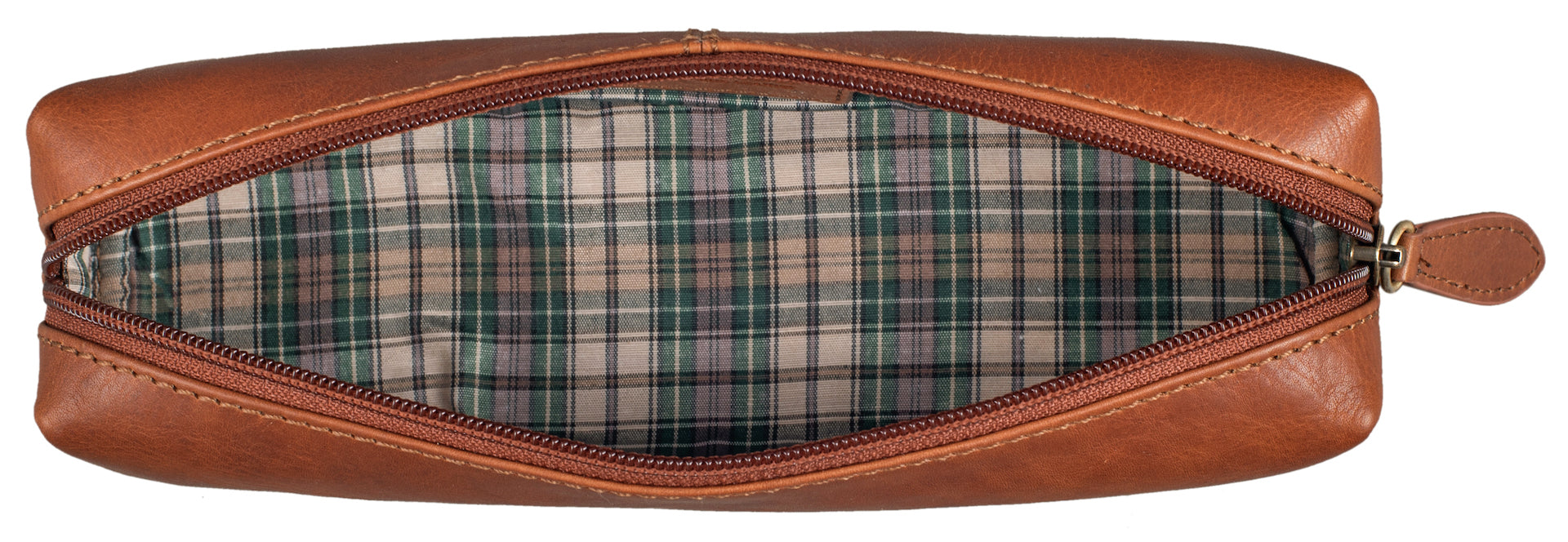 Benthill Federmappe Leder - Vintage Federmäppchen für Stifte - Federtasche für Schule / Uni - Kleine Leder-Etui Mäppchen - Kosmetiktasche