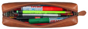Benthill Federmappe Leder - Vintage Federmäppchen für Stifte - Federtasche für Schule / Uni - Kleine Leder-Etui Mäppchen - Kosmetiktasche