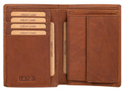 Benthill Herren Ledergeldbörse - Geldbeutel mit RFID-Schutz - Slim Portemonnaie für Herren - Echtem Vintage Leder