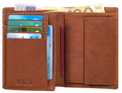 Benthill Herren Ledergeldbörse - Geldbeutel mit RFID-Schutz - Slim Portemonnaie für Herren - Echtem Vintage Leder