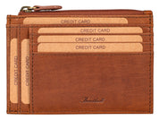 Benthill Leder Kreditkartenetui - Slim Portemonnaie aus echtem Leder - Schmale Leder-geldbörse mit Kreditkartenfächer und Münzfach - Mini Wallet
