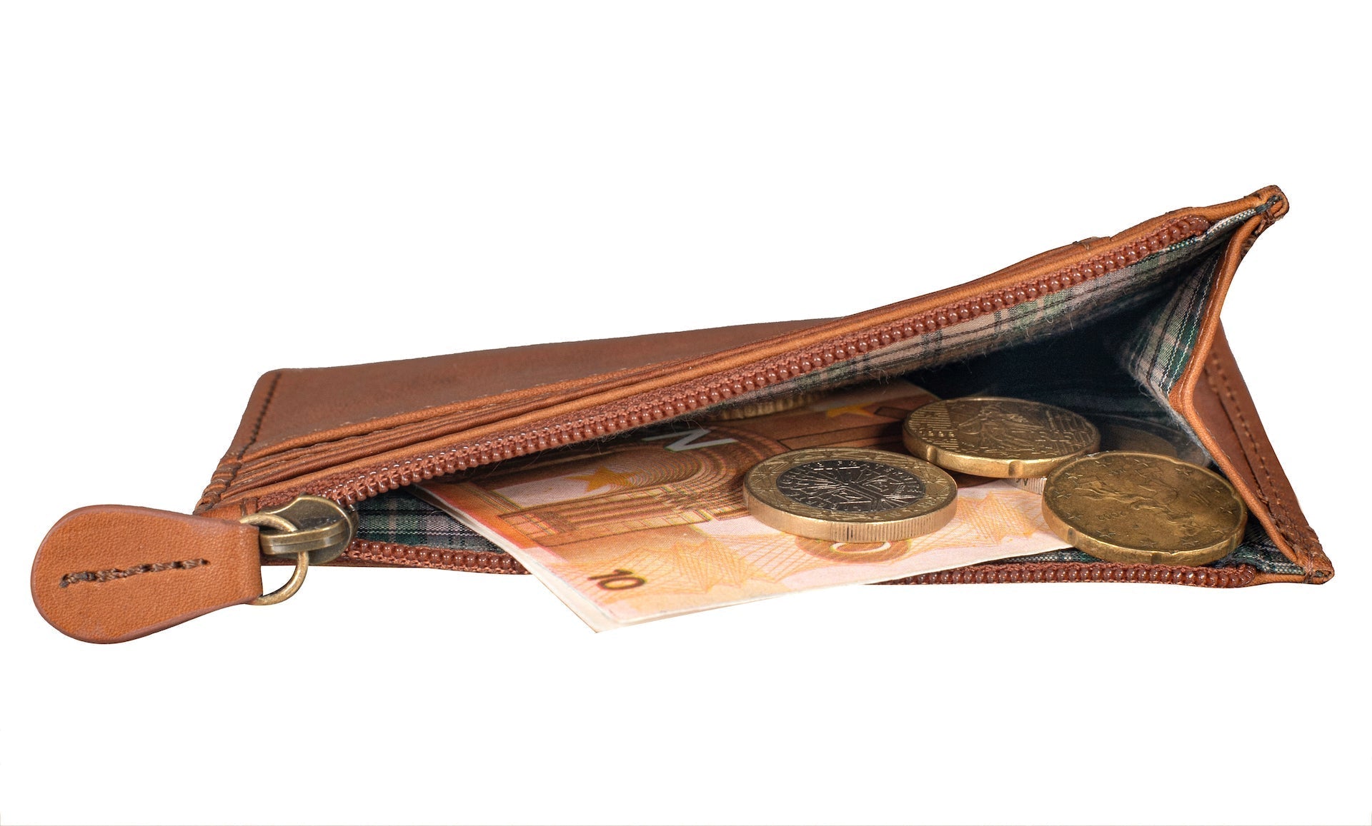 Benthill Leder Kreditkartenetui - Slim Portemonnaie aus echtem Leder - Schmale Leder-geldbörse mit Kreditkartenfächer und Münzfach - Mini Wallet