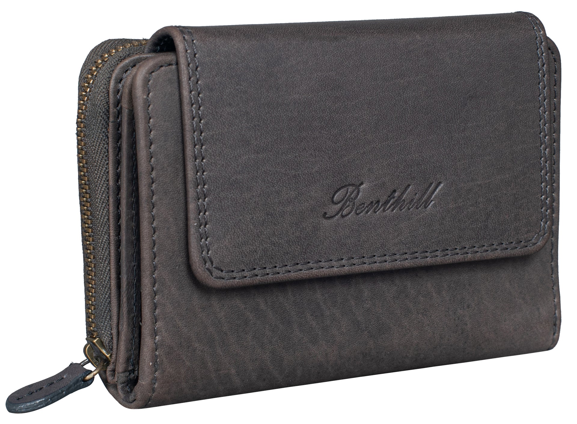 Benthill Damen Geldbörse Groß Echt Leder - Portemonnaie mit RFID Schutz - Portmonee mit vielen Kartenächer - Damenbörse inkl. Geschenkbox