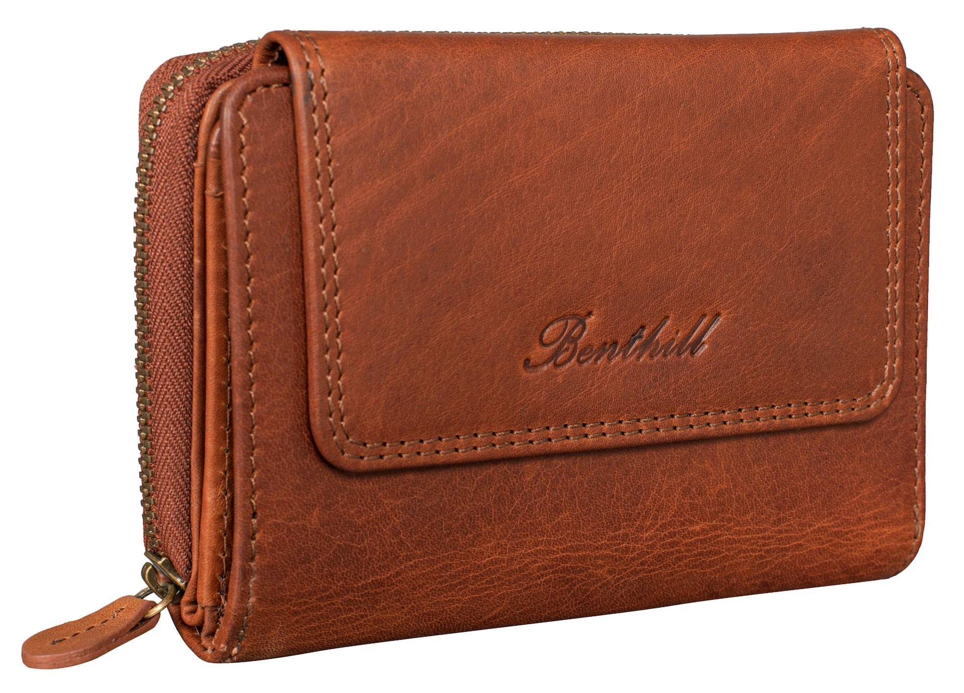 Benthill Damen Geldbörse Groß Echt Leder - Portemonnaie mit RFID Schutz - Portmonee mit vielen Kartenächer - Damenbörse inkl. Geschenkbox