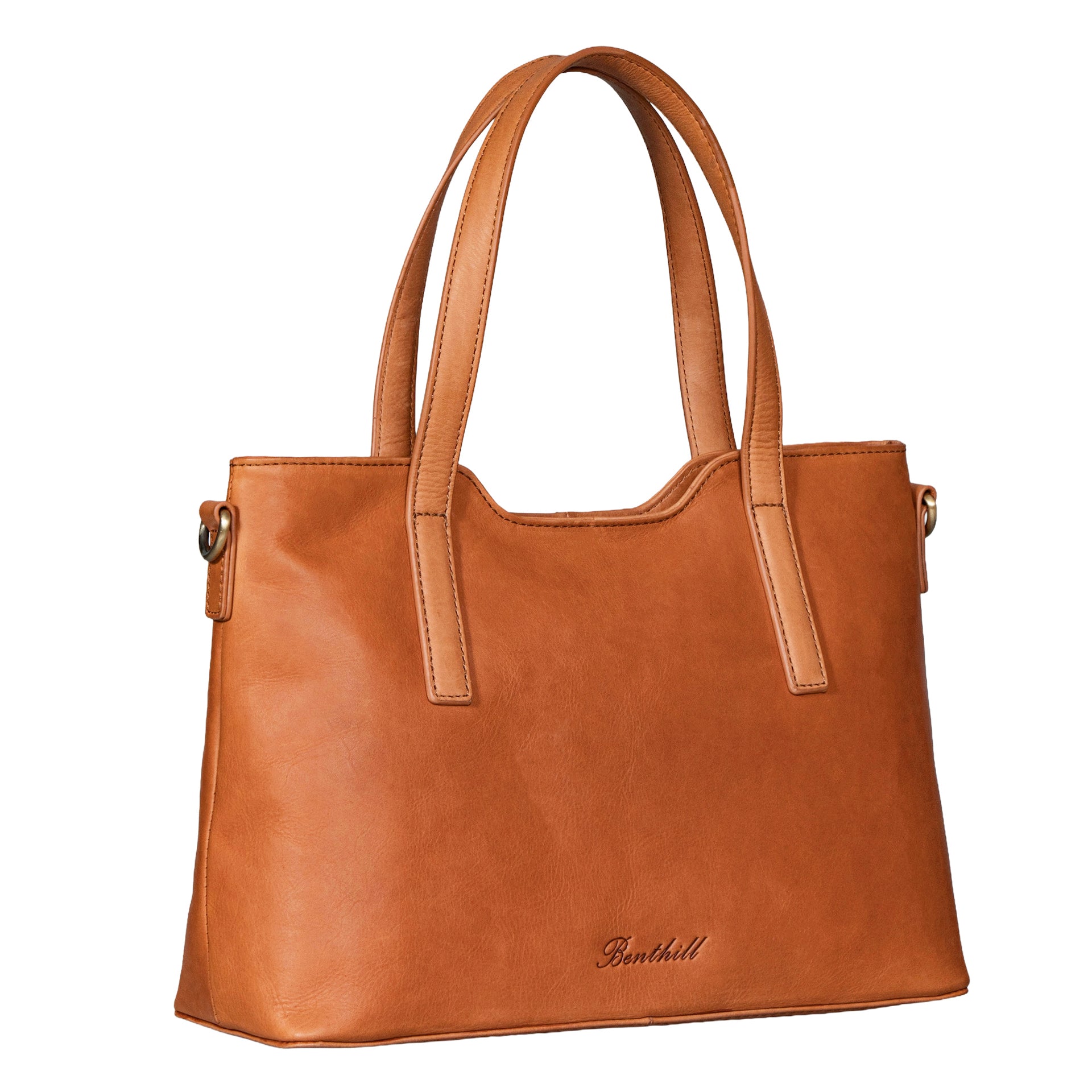 Benthill Handtasche Damen Echt Leder | Hochwertige Shopper Tasche aus echtem Rindsleder | Vintage Henkeltasche | Damen Schultertasche