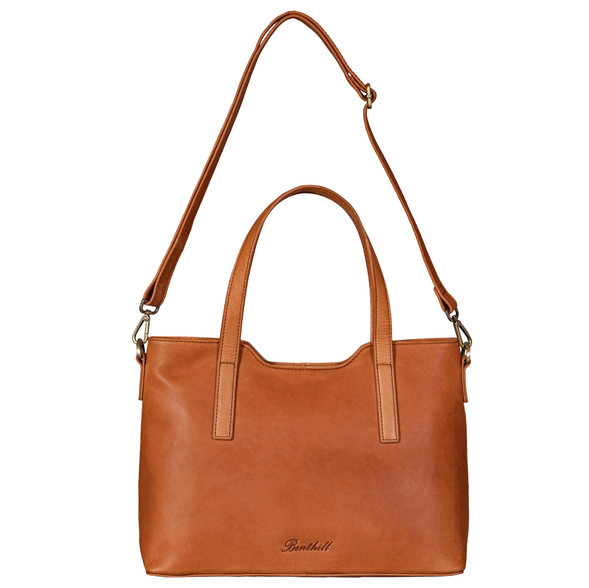 Benthill Handtasche Damen Echt Leder | Hochwertige Shopper Tasche aus echtem Rindsleder | Vintage Henkeltasche | Damen Schultertasche