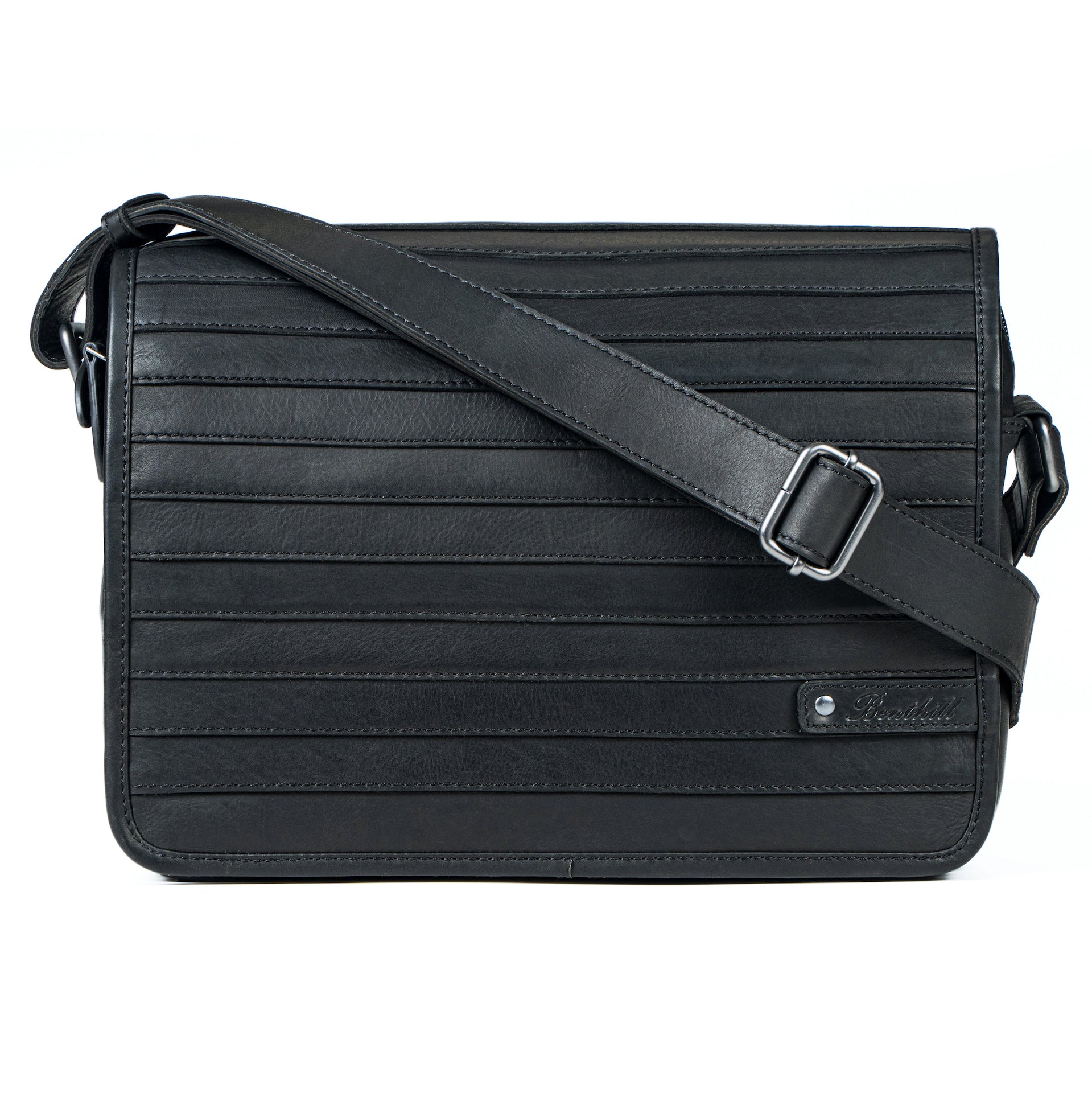 Benthill Messenger Bag Leder | Herren & Damen Umhängetasche aus hochwertigem Rindsleder | Vintage Schultertasche Echtleder Aktentasche