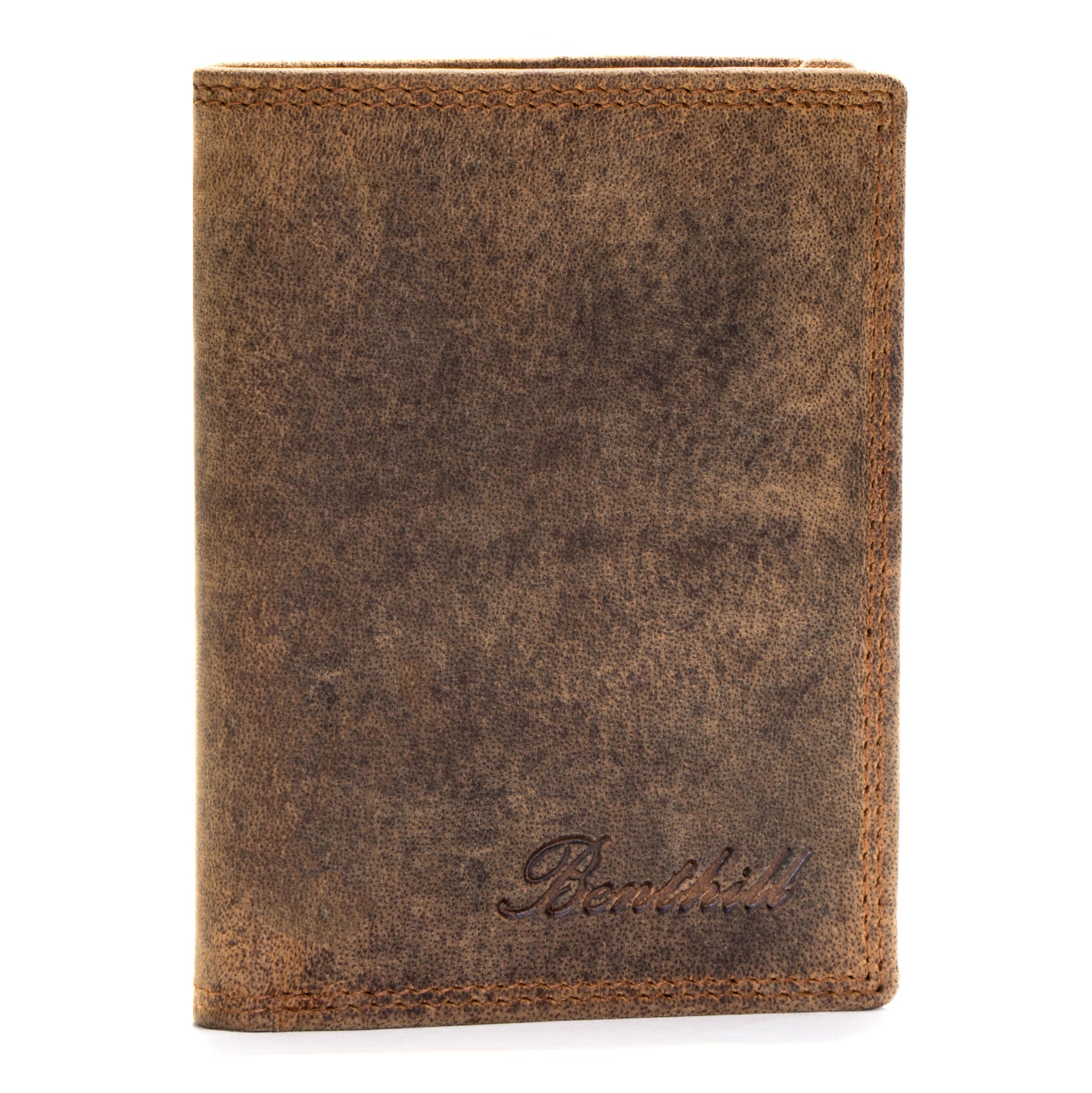 Benthill Geldbörse Herren Leder mit RFID | Portemonnaie aus hochwertigem Rindsleder | Ledergeldbörse Männer inkl. Geschenkbox