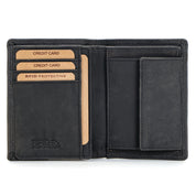 Benthill Geldbörse Herren Leder mit RFID | Portemonnaie aus hochwertigem Rindsleder | Ledergeldbörse Männer inkl. Geschenkbox