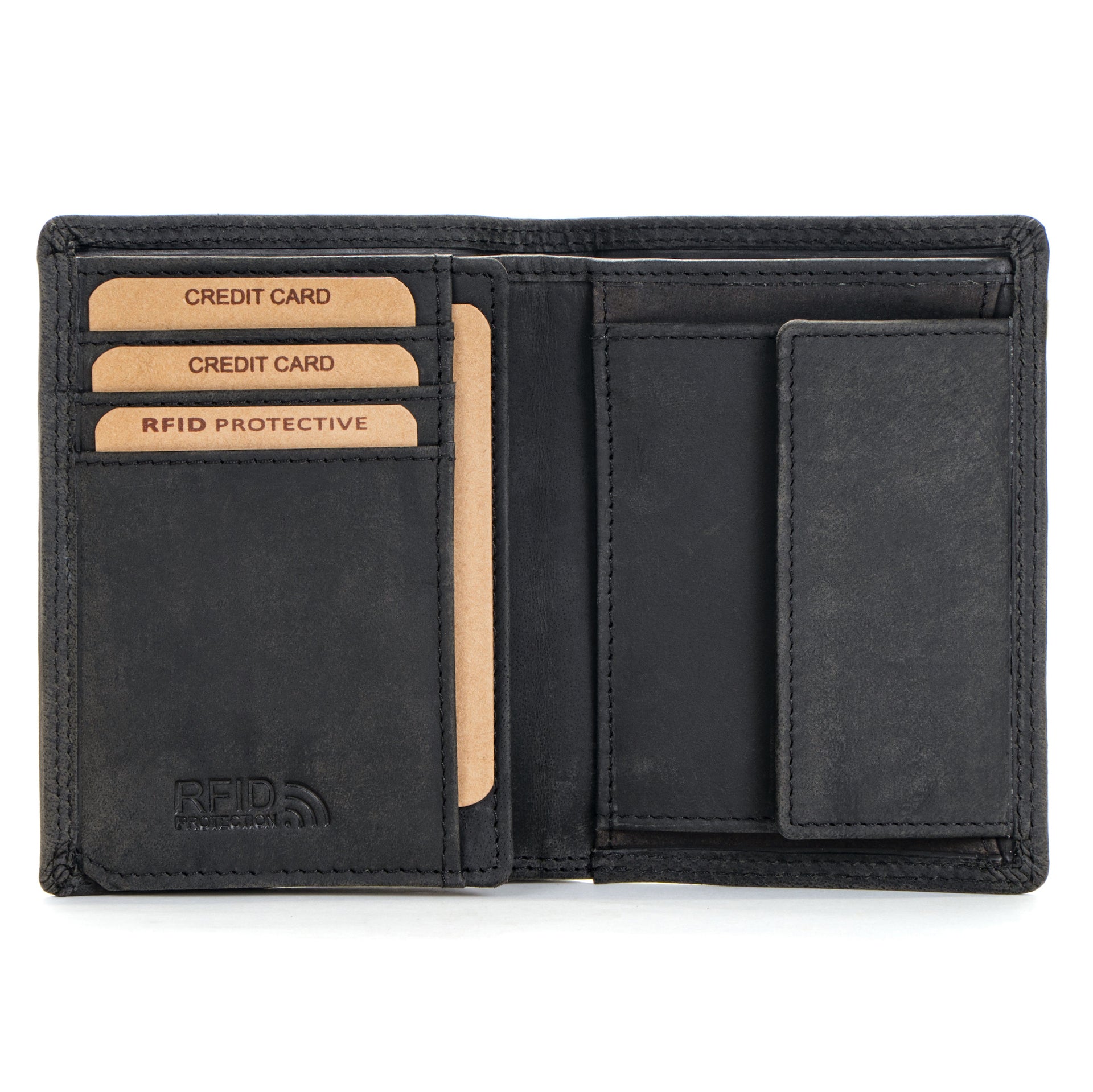 Benthill Geldbörse Herren Leder mit RFID | Portemonnaie aus hochwertigem Rindsleder | Ledergeldbörse Männer inkl. Geschenkbox