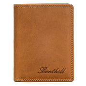 Benthill Geldbörse Herren Leder mit RFID | Portemonnaie aus hochwertigem Rindsleder | Ledergeldbörse Männer inkl. Geschenkbox
