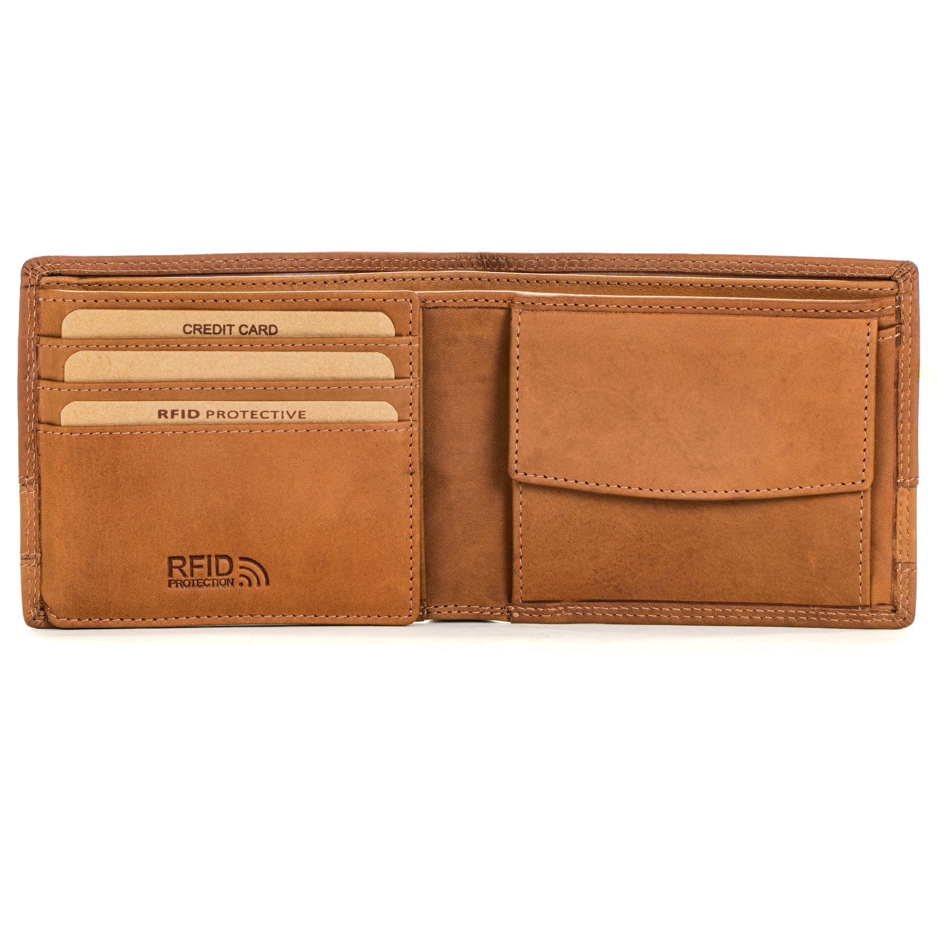 Benthill Geldbörse Herren Leder | Geldbeutel mit RFID-Schutz | Portemonnaie aus hochwertigem Rindsleder | Männer Brieftasche inkl. Geschenkbox