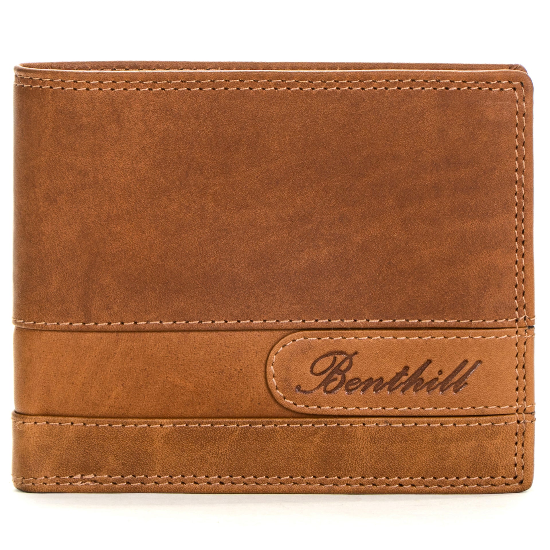Benthill Geldbörse Herren Leder | Geldbeutel mit RFID-Schutz | Portemonnaie aus hochwertigem Rindsleder | Männer Brieftasche inkl. Geschenkbox