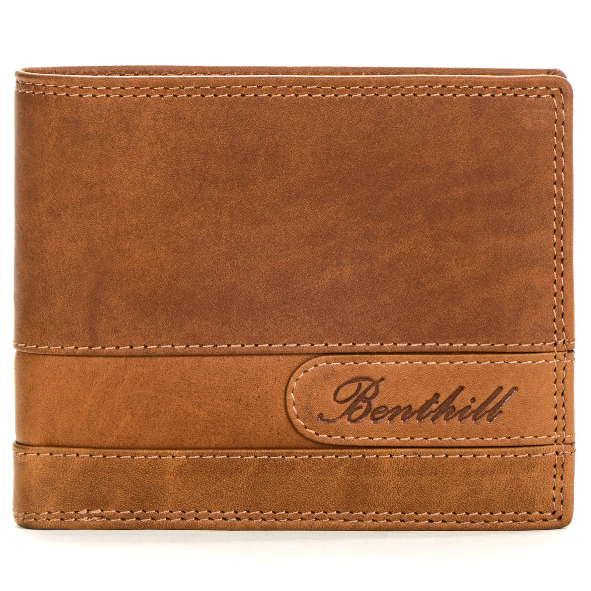 Benthill Geldbörse Herren Leder | Geldbeutel mit RFID-Schutz | Portemonnaie aus hochwertigem Rindsleder | Männer Brieftasche inkl. Geschenkbox