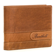 Benthill Geldbörse Herren Leder | Geldbeutel mit RFID-Schutz | Portemonnaie aus hochwertigem Rindsleder | Männer Brieftasche inkl. Geschenkbox