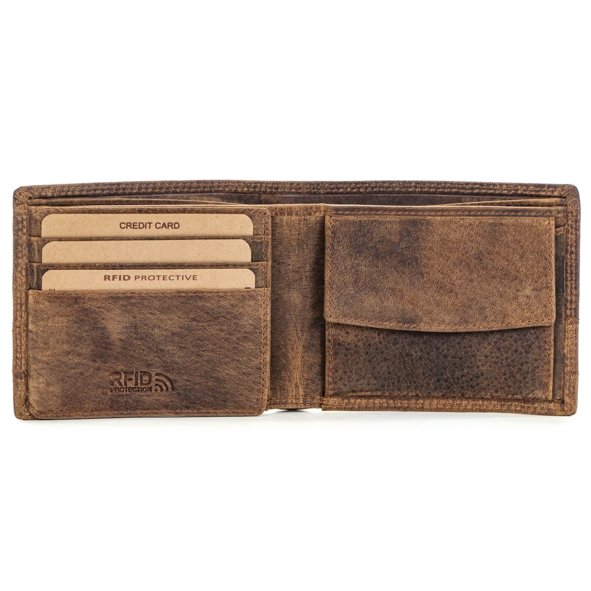 Benthill Geldbörse Herren Leder | Geldbeutel mit RFID-Schutz | Portemonnaie aus hochwertigem Rindsleder | Männer Brieftasche inkl. Geschenkbox