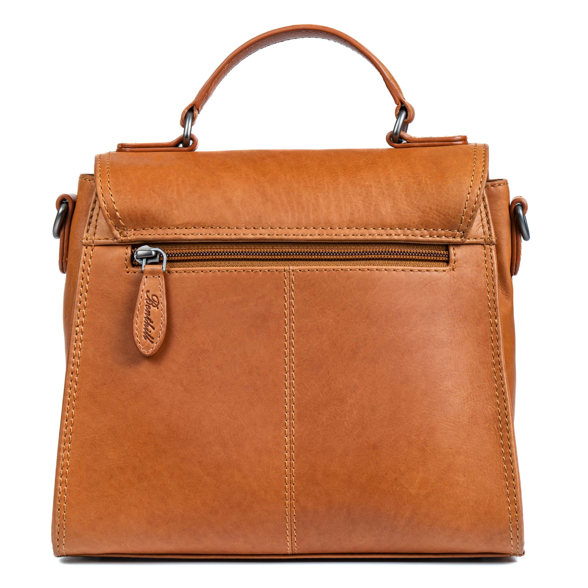 Benthill Kleine Handtasche Damen Echt Leder | Henkeltasche aus hochwertigem Rindsleder | Kleine Vintage Tasche Hobo Bag Beutel