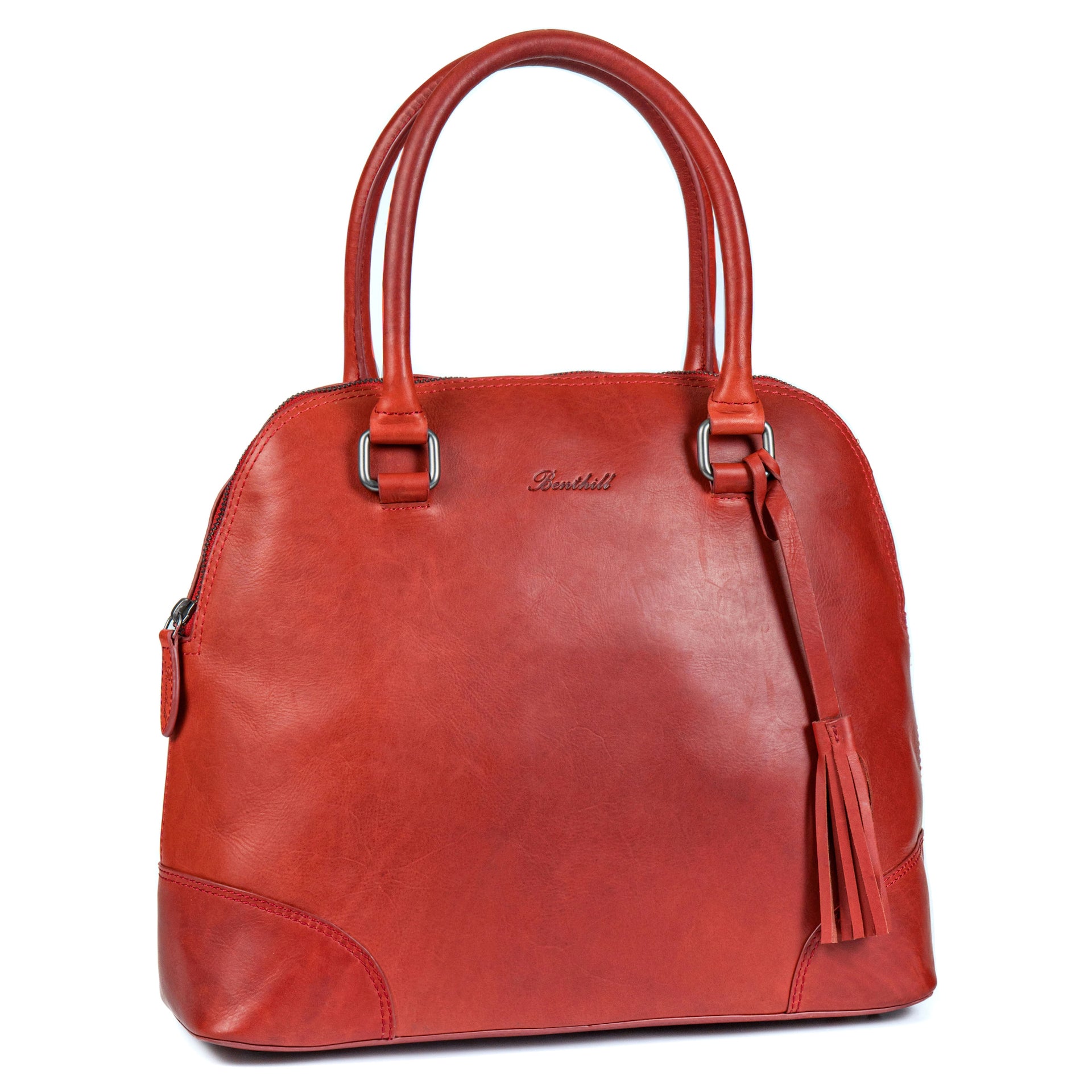 Benthill Handtasche Damen Echt Leder | Henkeltasche aus hochwertigem Rindsleder | Umhängetasche Groß Vintage  Bag Beutel