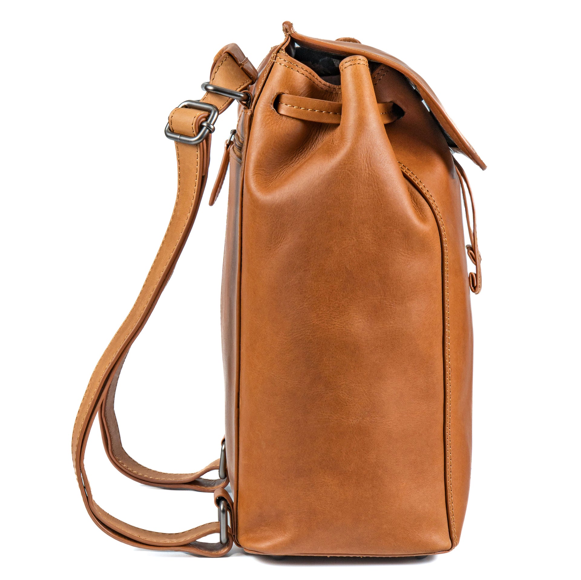 Benthill Rucksack aus hochwertigem Rindsleder | Kurierrucksack Fahrradrucksack Trekkingrucksack | Damen Herren Rucksack | Leder-Rucksack