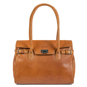 Benthill Damen Handtasche Echt-Leder | Henkeltasche aus weichem hochwertigem Rindsleder | Vintage Fashion Bag Beutel Shopper | Schultertasche