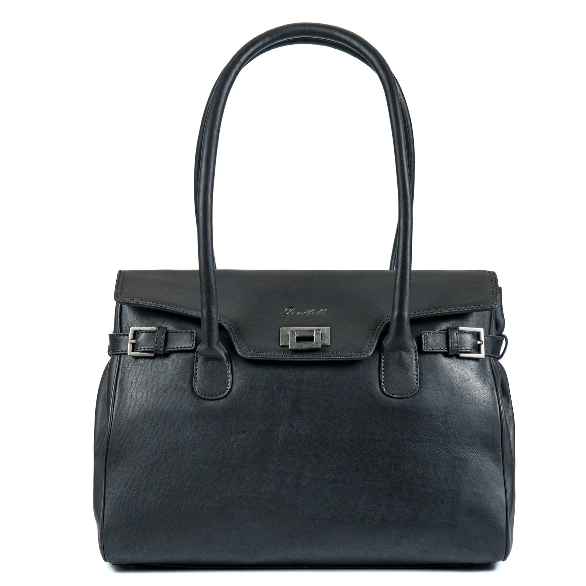 Benthill Damen Handtasche Echt-Leder | Henkeltasche aus weichem hochwertigem Rindsleder | Vintage Fashion Bag Beutel Shopper | Schultertasche