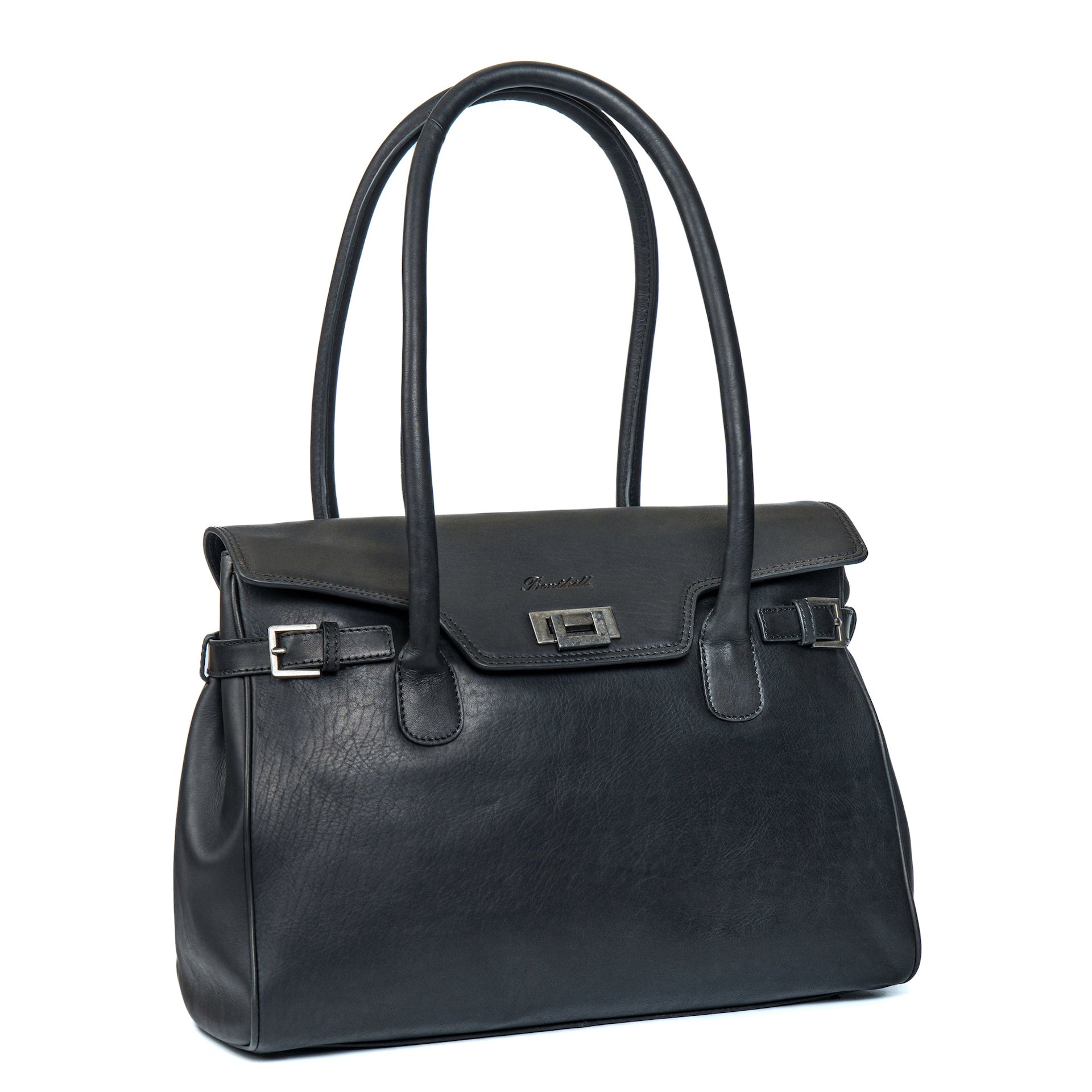 Benthill Damen Handtasche Echt-Leder | Henkeltasche aus weichem hochwertigem Rindsleder | Vintage Fashion Bag Beutel Shopper | Schultertasche