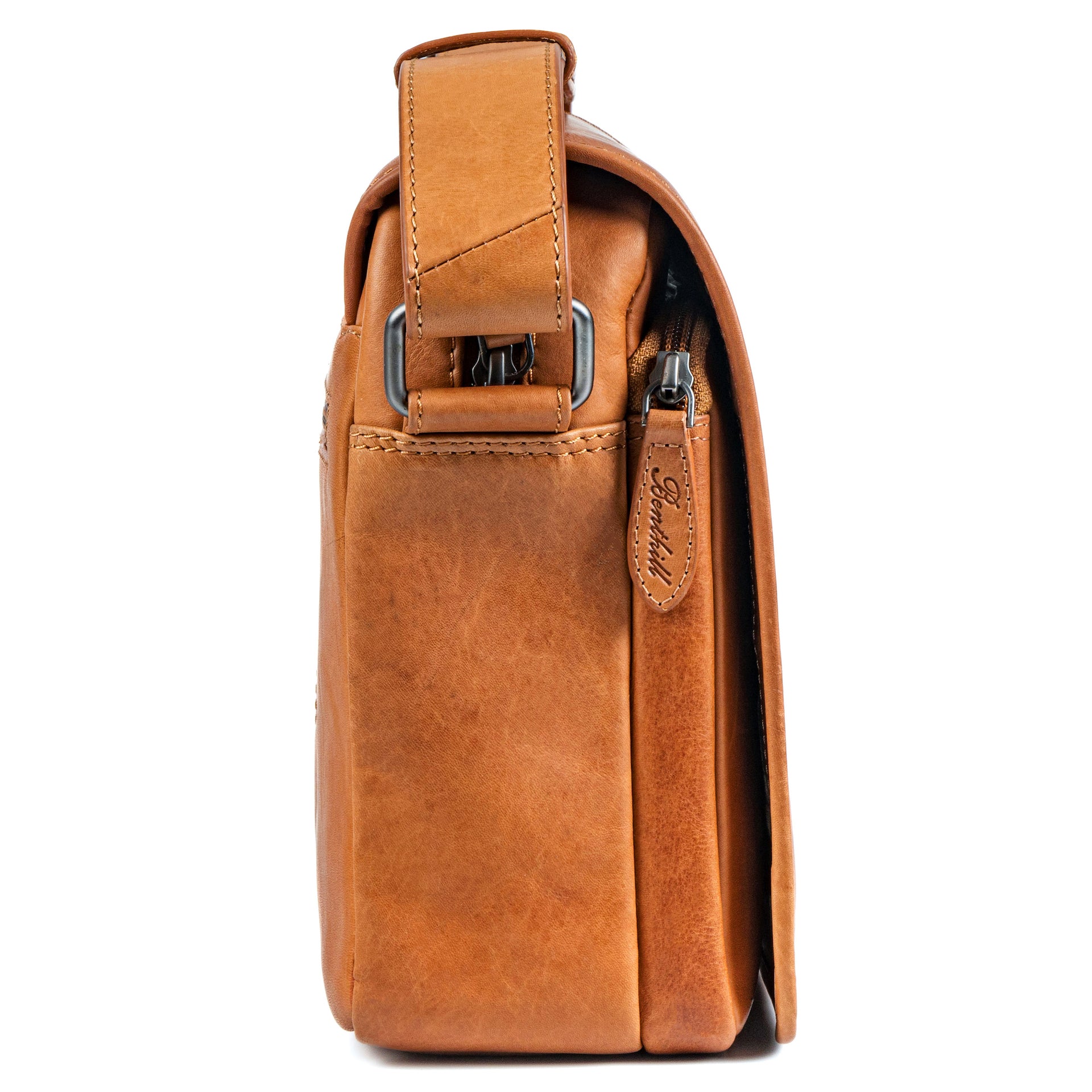 Benthill Umhängetasche Echt Leder | Herren & Damen Messenger Bag aus hochwertigem Rindsleder | Vintage Schultertasche Laptoptasche