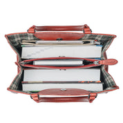 Benthill Handtasche Damen Echt Leder | Hochwertige Tasche aus echtem Rindsleder | Vintage Henkeltasche mit Fächern | Damen Schultertasche Gross mit viel Platz