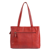 Benthill Damen Tasche Leder - Handtasche aus echtem Rindsleder - Große Schultertasche mit Reißverschluss - Vintage Umhängetasche XL