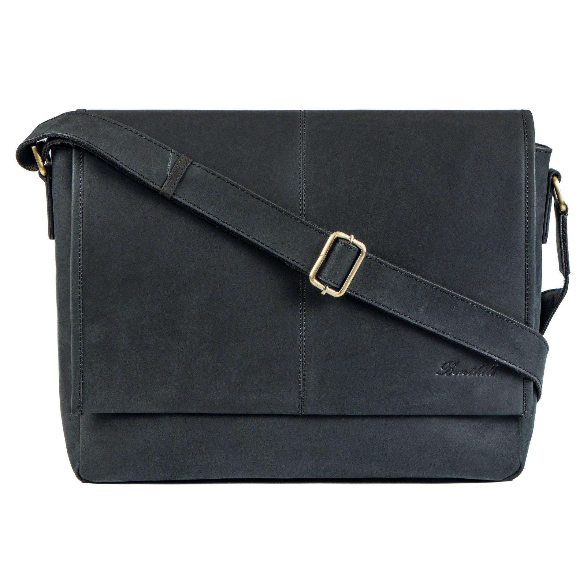 Benthill Umhängetasche Echt Leder | Herren & Damen Messenger Bag aus hochwertigem Rindsleder | Vintage Schultertasche Laptoptasche