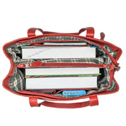 Benthill Damen Tasche Leder - Handtasche aus echtem Rindsleder - Große Schultertasche mit Reißverschluss - Vintage Umhängetasche XL