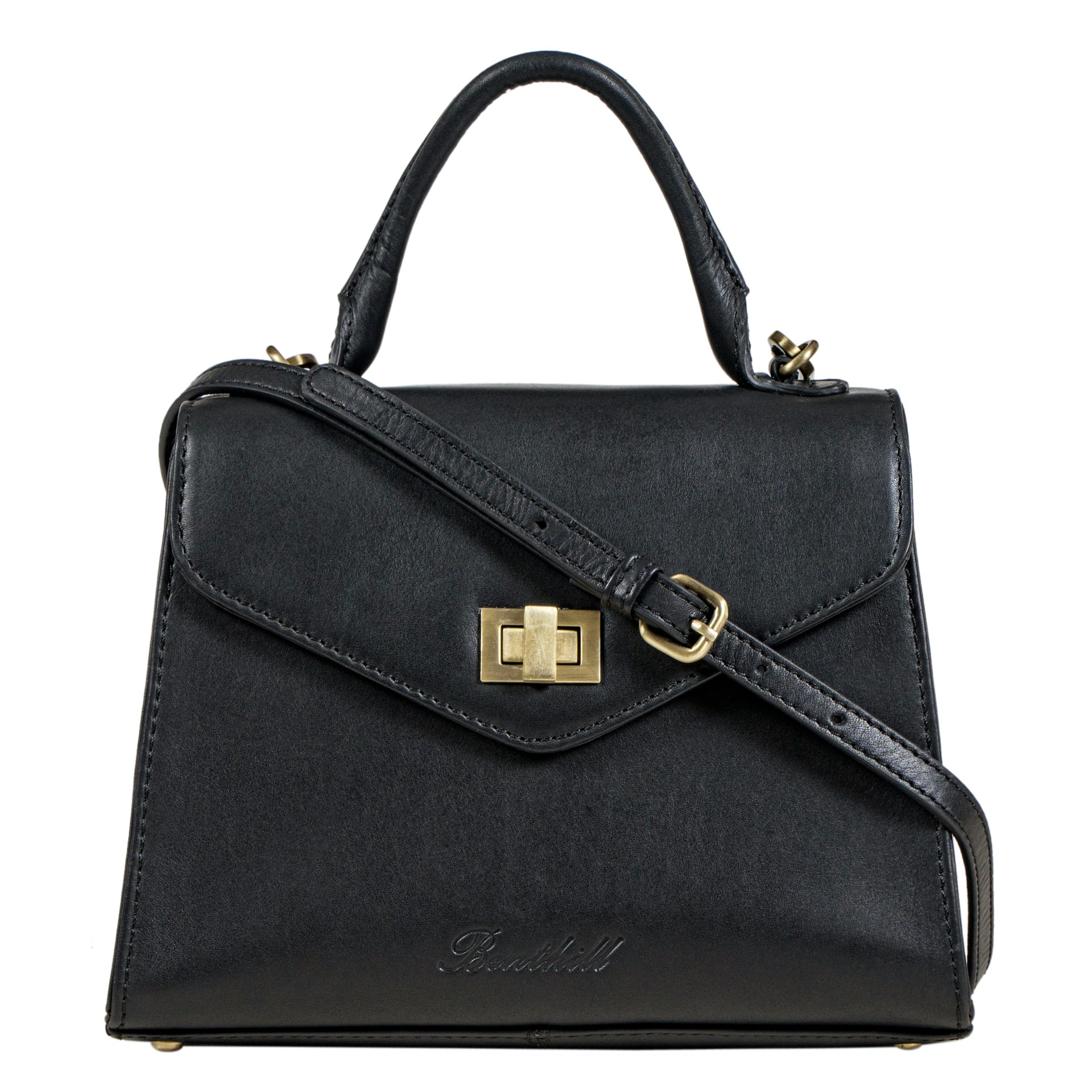 Benthill Handtasche Damen Leder Klein | Henkeltasche aus hochwertigem Rindsleder | Frauen Schultertasche Vintage | Frauen Tasche