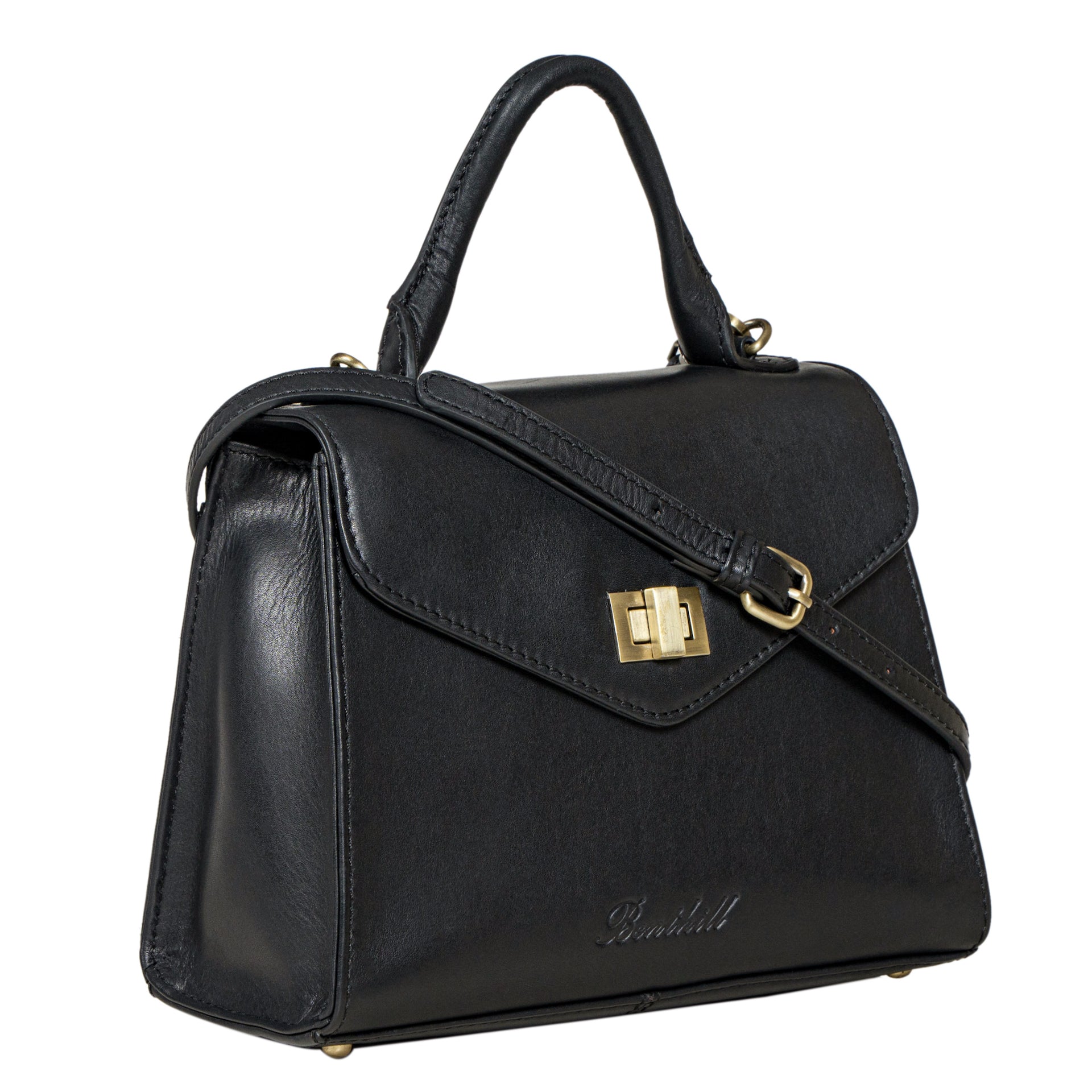 Benthill Handtasche Damen Leder Klein | Henkeltasche aus hochwertigem Rindsleder | Frauen Schultertasche Vintage | Frauen Tasche