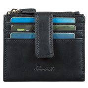 Benthill Geldbörse Echt Leder | Slim Portemonnaie aus echtem Rindsleder | Schmale Hochwertige Kreditkartenetui mit Kreditkartenfächer & Münzfach - Mini Wallet