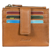 Benthill Geldbörse Echt Leder | Slim Portemonnaie aus echtem Rindsleder | Schmale Hochwertige Kreditkartenetui mit Kreditkartenfächer & Münzfach - Mini Wallet