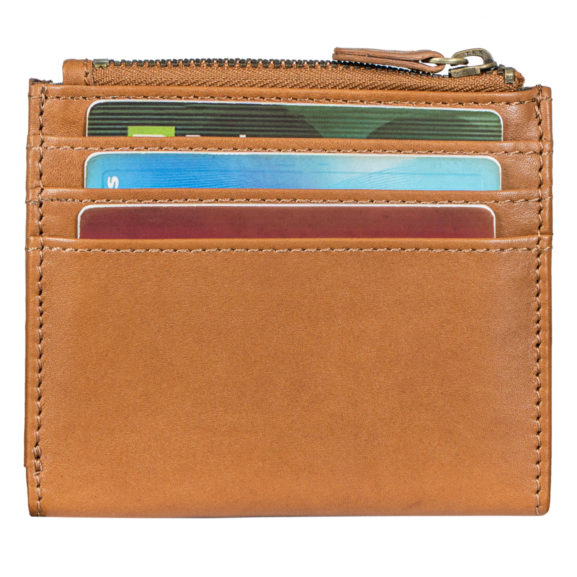 Benthill Geldbörse Echt Leder | Slim Portemonnaie aus echtem Rindsleder | Schmale Hochwertige Kreditkartenetui mit Kreditkartenfächer & Münzfach - Mini Wallet