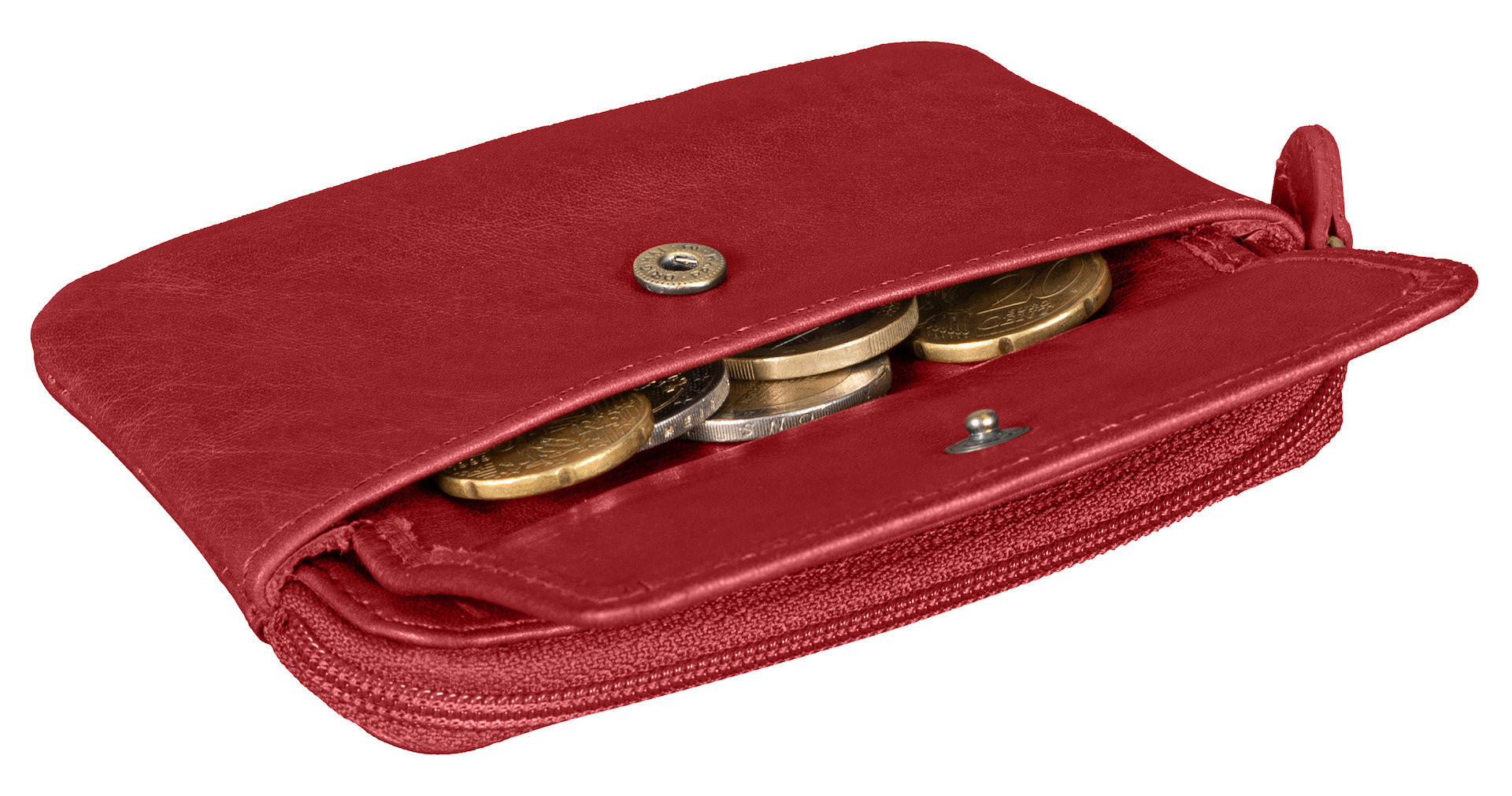 Benthill Schlüsseltasche Leder | Schlüsselbörse mit Münzfach| Kleines Schlüsseletui mit Kartenfach | Echt Leder Schüssel-Etui