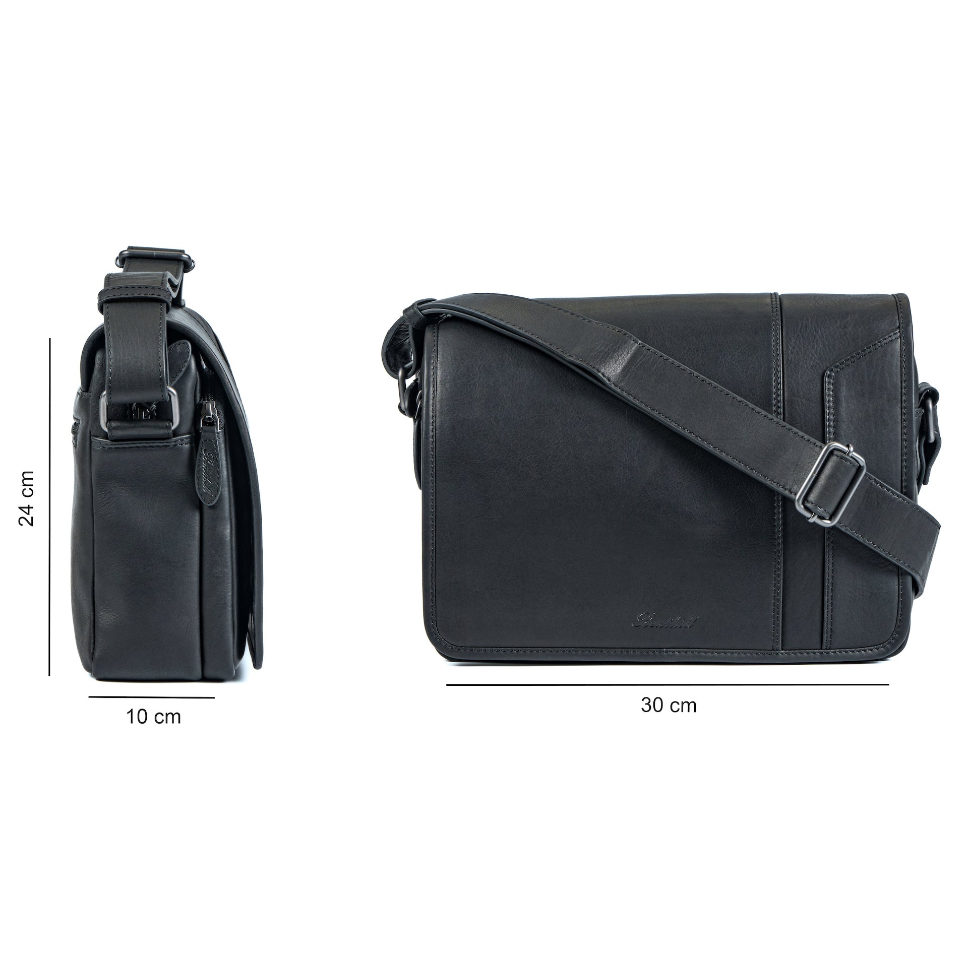 Benthill Umhängetasche Echt Leder | Herren & Damen Messenger Bag aus hochwertigem Rindsleder | Vintage Schultertasche Laptoptasche