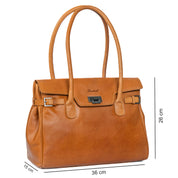Benthill Damen Handtasche Echt-Leder | Henkeltasche aus weichem hochwertigem Rindsleder | Vintage Fashion Bag Beutel Shopper | Schultertasche