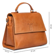 Benthill Kleine Handtasche Damen Echt Leder | Henkeltasche aus hochwertigem Rindsleder | Kleine Vintage Tasche Hobo Bag Beutel